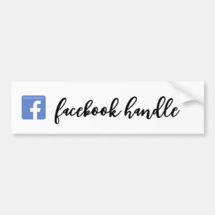 Autocollant de script de poignée Facebook