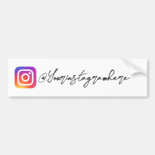 Autocollant de script de poignée Instagram