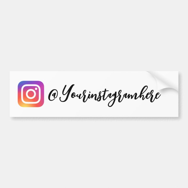 Autocollant de script de poignée Instagram (Devant)