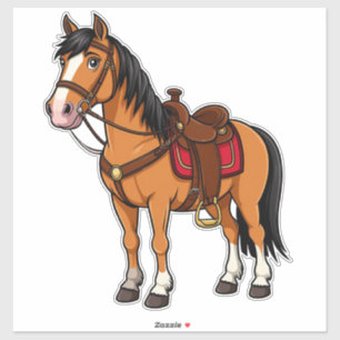 🐴 Autocollant de selle de cheval pour enfants lud