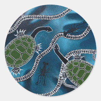 Autocollant de serpent à col de tortue australien