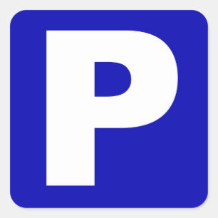 Autocollant de signalisation de stationnement bleu