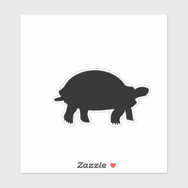 Autocollant de silhouette de tortue (Feuille)