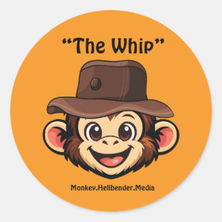 Autocollant de singe macaque kaki - The Whip