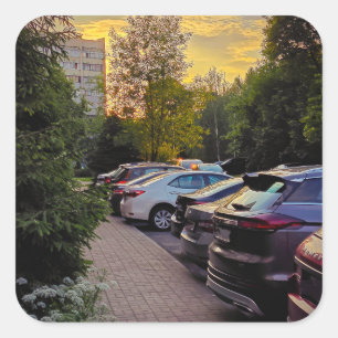 Autocollant de stationnement Sunset Calm – Personn