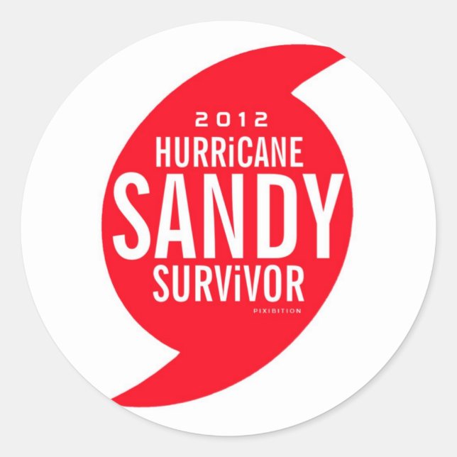 Autocollant de survie de l'ouragan Sandy 5 (Devant)