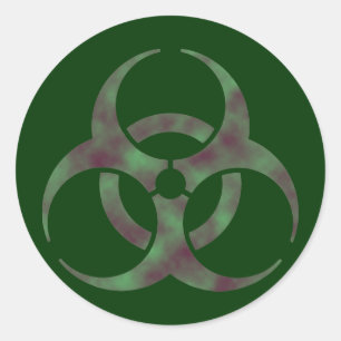 Autocollant de symbole de Biohazard de zombi
