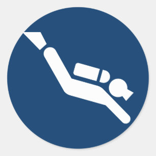 Autocollant de symbole de plongée à l'air