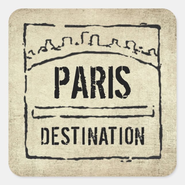 Autocollant de tampon de passeport de destination (Devant)