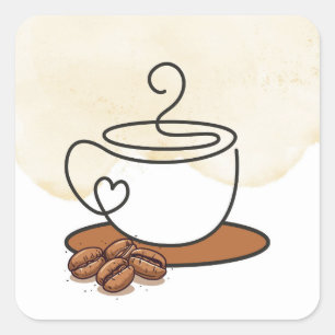 Autocollant de tasse à café