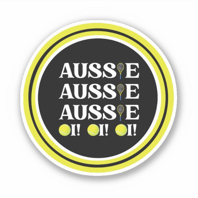Autocollant de tennis australien (Devant)