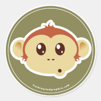 Autocollant de tête de singe