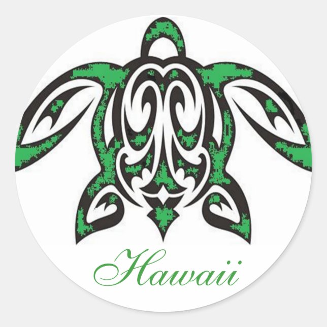 Autocollant de tortue hawaïenne (Devant)