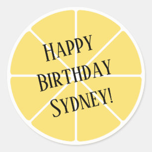 Autocollant de tranche de citron