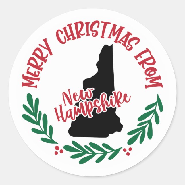 Autocollant de vacances du New Hampshire (Devant)