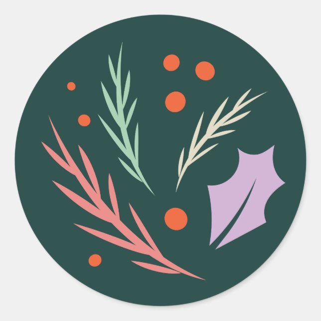 Autocollant de vacances moderne rétro (Devant)