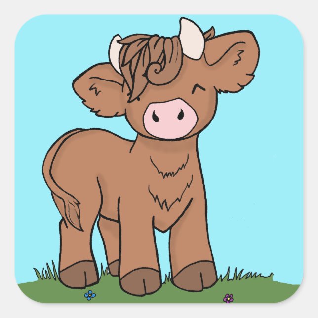Autocollant de vache à haute altitude (Devant)