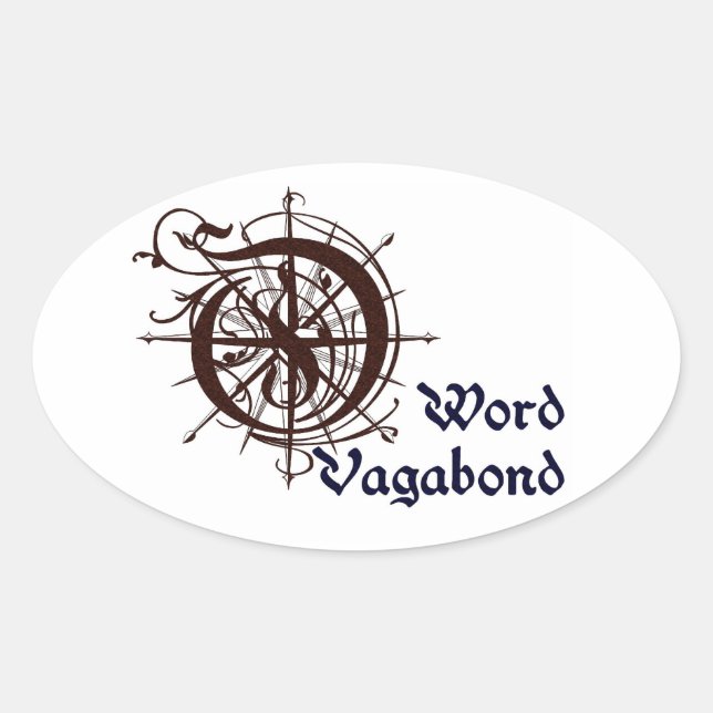 Autocollant de vagabond de mot (Devant)