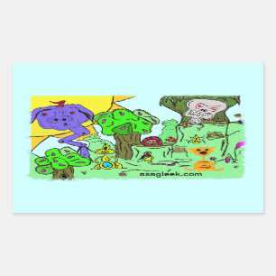 Autocollant de vallée de monstre