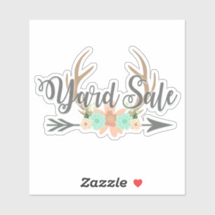 Autocollant de vente à la cour BOHO bois de cerf F