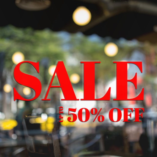 Autocollant de vente de vitrine de magasin moderne (Créateur téléchargé)