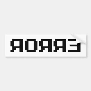 AUTOCOLLANT DE VOITURE Я Я Я Ǝ   ERREUR
