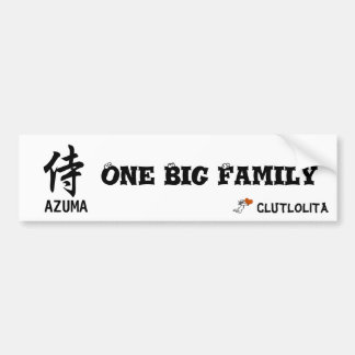 Autocollant De Voiture 侍　One Big Family　義援金　ステッカー