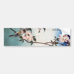 Autocollant De Voiture 八 重 桜 鳥, 広 cerise, 重 fleurs & oiseaux, Hiroshige,