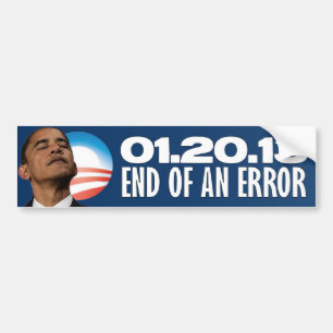 Autocollant De Voiture 01.20.13 - Fin d'une erreur - anti Obama