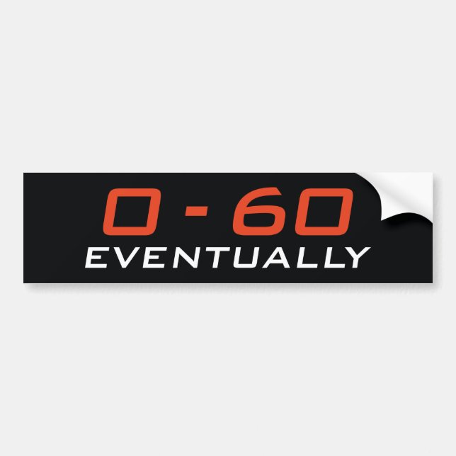 Autocollant De Voiture 0 à 60 (Devant)
