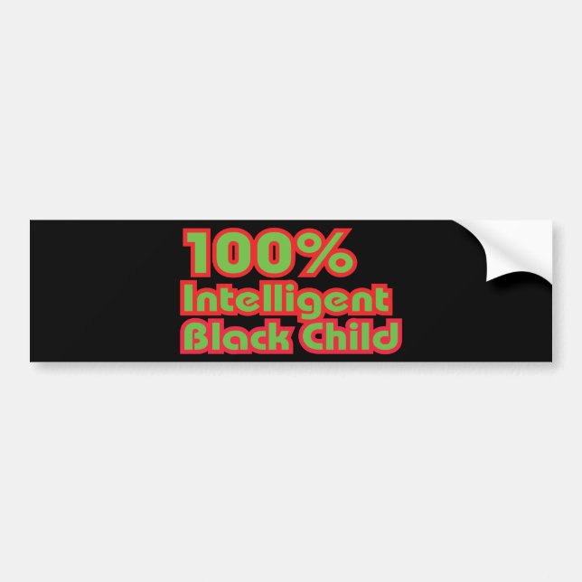 Autocollant De Voiture 100% Enfant noir intelligent (Devant)