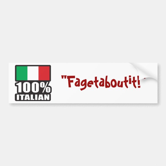 Autocollant De Voiture 100% italien (Devant)