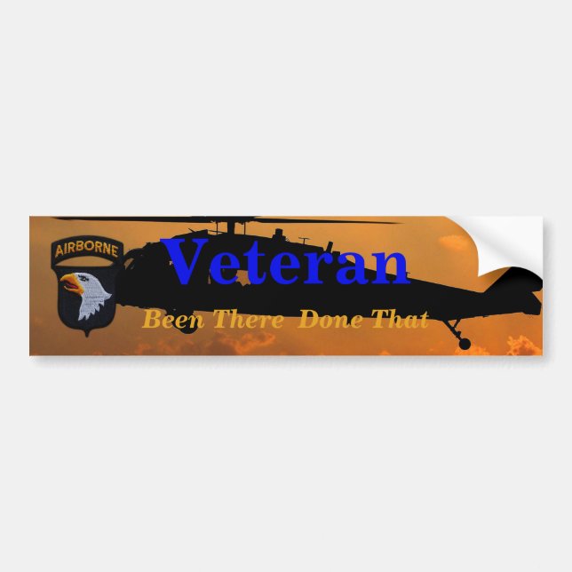 Autocollant De Voiture 101e division aéroportée ABN hurlant des aigles (Devant)