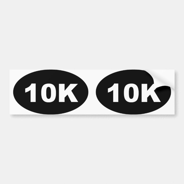 Autocollant De Voiture 10 000 ovale (Devant)