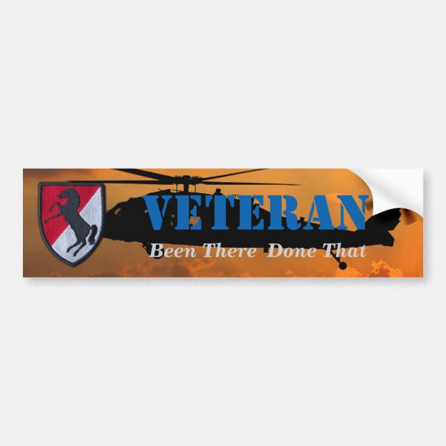 Autocollant De Voiture 11e cavalerie vétérans de l'aviation (Devant)