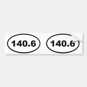 Autocollant De Voiture 140,6 miles Triathlon