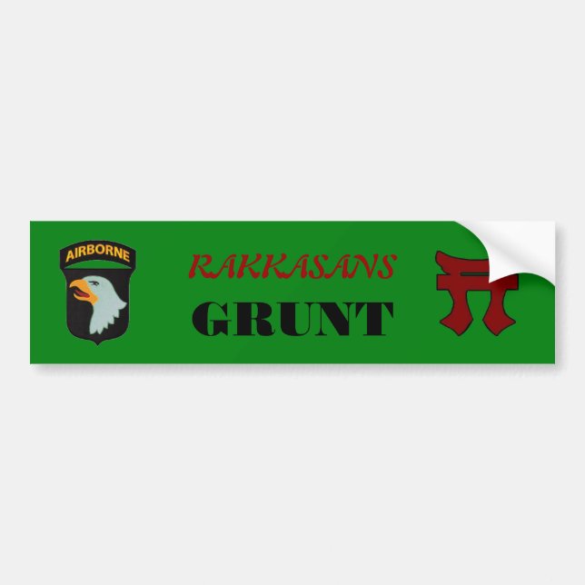 AUTOCOLLANT DE VOITURE 187E INFANTERIE RAKKKASANS STICKER (Devant)