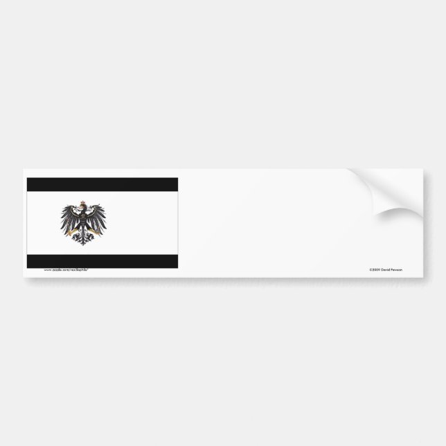 Autocollant De Voiture 1892-1918) drapeaux de la Prusse de Preussen ( (Devant)