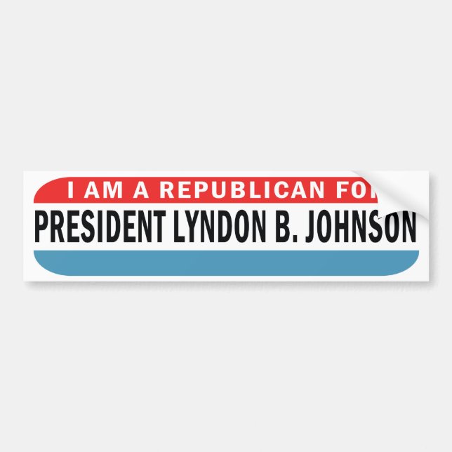 Autocollant De Voiture 1964 Républicain Pour L'Autocollant LBJ Bumper Joh (Devant)