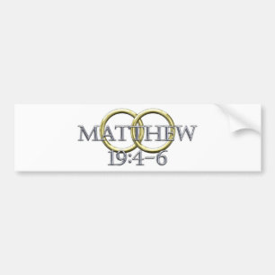 Autocollant De Voiture 19:4 de Matthew - 6