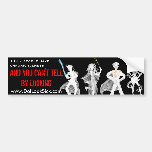 Autocollant De Voiture 1 Cosplayer Invisible Maladie Bumper Sticker (Devant)