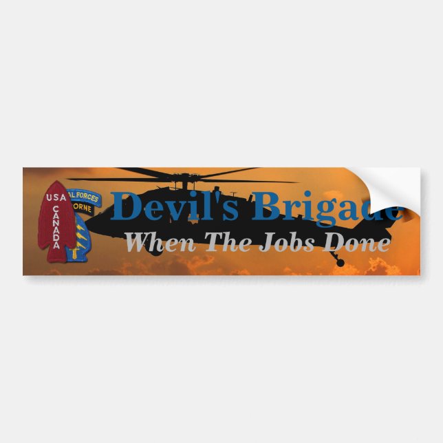 Autocollant De Voiture 1re brigade du diable de la Force spéciale (Devant)