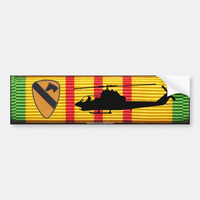 Autocollant De Voiture 1re division de cavalerie. Sticleur de pare-chocs  (Devant)
