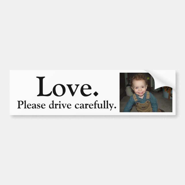 Autocollant De Voiture 20080303OverallsSmile, amour., conduisent svp le (Devant)