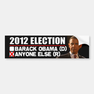 Autocollant De Voiture 2012 élection - anti Obama