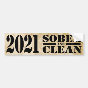 Autocollant De Voiture 2021 Sobre, drogue propre et toxicomanie sans alco