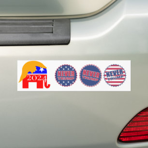 Autocollant De Voiture 2024 Jamais Trump Thunder_Cove