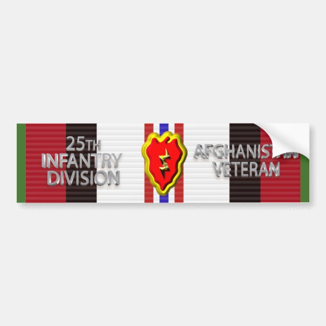 Autocollant De Voiture 25e division d'infanterie Afghanistan Vétéran (Devant)