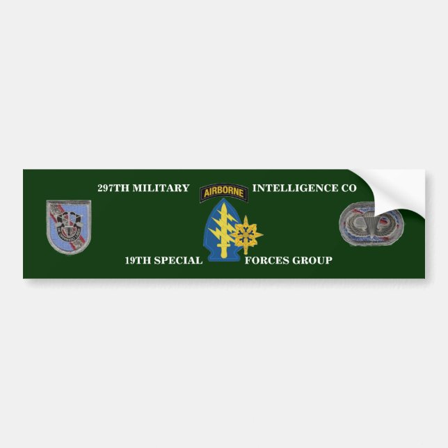 AUTOCOLLANT DE VOITURE 297E COMPAGNIE DE RENSEIGNEMENT MILITAIRE STICKER (Devant)