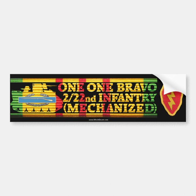 Autocollant De Voiture 2/22nd FNI. 25ème Division. Un un adhésif pour (Devant)